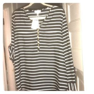 Calvin Klein Women’s Button Down Shirt Striped